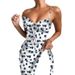 2026 New Spring Women's Clothing, Cross-Border European And American Dresses, Sexy Printed Long Slit Strap Dress_ecoleips.com