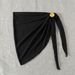 Women's Lightweight Chiffon Beach Cover-Up Quick-Dry Sleeveless Sheer Blouse Solid Color Bikini Wrap Blouse_ecoleips.com