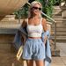 Women's Clothing Women's Casual Two Piece Set Spring Summer Loose Lapel Denim Shirt And Rolled Up Shorts For Formal & Casual For Women_ecoleips.com