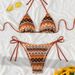 Women's Textured Fabric Triangle Bikini Swimsuit Set European American Style Export Quality Ethnic Sexy Design_ecoleips.com
