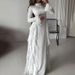 Elegant High Waist Flare Sleeve Lace Trim Dress - Fall Women's Office & Party Flowy Midi Dress With Round Neck, Stretchy Polyester, Wrinkle-Free_ecoleips.com