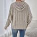 Knit Top For Autumn/Winter Season New Women's Casual Plain Color Hoodie_ecoleips.com