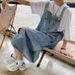K Cowboy Shoulder Strap Skirt, Female Design Sense, Niche Temperament, Loose Strap Skirt, Slimming Casual Dress_ecoleips.com