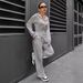 Women's Clothing Spring And Autumn New Two Piece Set Trend Hooded Cardigan Slim Fit Casual Two Piece Set For Women_ecoleips.com