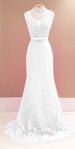 Elegant Red Lace Backless Long Dress With Deep V-Neck For Wedding Party & Evening Occasions_ecoleips.com