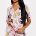 Women's Printed Cardigan High Waist Tie Up Trouser Set Short Sleeve Comfortable Home Wear Autumn Collection_ecoleips.com