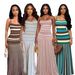 TW861 Women's Summer Fashion Color Block Backless Striped Dress European American Style Camisole Fresh Vacation Ready_ecoleips.com