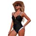 Women's Clothing Patchwork Mesh Swimsuit Sexy Style Vacation Suit Fit True To Size Polyester Swimwear For All Seasons_ecoleips.com