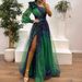 Off-Shoulder Chiffon Maxi – Gradient Print Dress For Berlin Gallery Nights & LA Rooftop Mixers NO BELT_ecoleips.com