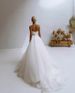 Women's Clothing Elegant Strapless Wedding Dress With Light Train – Breathable Polyester, Simple & Timeless Design For Destination Weddings_ecoleips.com
