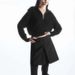 Women's Wool Blend Striped High Neck Sweater - Thick Knit Oversized Pullover With Lantern Sleeves & Zip Detail_ecoleips.com