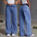 Women's Clothing High-Waisted Straight Leg Jeans Plus Size Sweet And Spicy Style Casual Loose Trousers England Fashion Denim Jeans_ecoleips.com