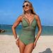 Women's One-Piece Swimsuit With Mesh Insert - High Elasticity, Comfortable & Stylish For Swimming & Beach_ecoleips.com