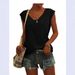 Breathable Summer Sleeveless V-Neck Top - Loose Fit Casual T-Shirt For Women (S/M/L/XL/XXL, Black/White/Gray)_ecoleips.com