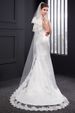 Women's Clothing Trailing Wedding Dress Bridal Veil White Lace Sequins Lace Metal Hair Comb Two Layers Of Bridal Veil_ecoleips.com