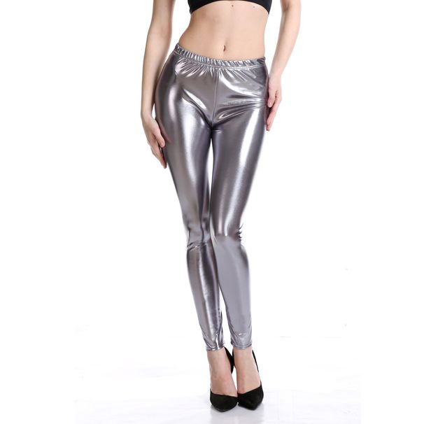 European And American Popular Sexy Nightclub Stage Costumes Performance Clothes Shiny Leather Tights Leggings Cross Border Source Manufacturers_ecoleips.com