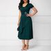 2026 Women Asymmetric Big Swing V Neck Dress, Fashion Elegant European American Casual Dress_ecoleips.com