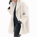 Women's Clothing Oversized Hooded Wool Blend Coat - Double-Faced Longline Trench For Autumn & Winter_ecoleips.com