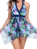 Fashion Floral Print Bikini Swimwear 2024 Women One Piece Swimsuit Beach Dress Female Bathers Bathing Backless Bodysuit Summer_ecoleips.com