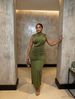 Women's Clothing Sleeveless Round Neck Pleated Bodycon Maxi Dress For Women Slim Fit Waist Cinching Elegant Solid Color Stylish Dress_ecoleips.com