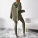 Aria Basics In Stock Autumn Winter European American Cross-Border Women's Clothing Loose Hooded Sleeve Casual Long Pants_ecoleips.com
