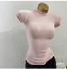 High Neck Short Sleeve T-Shirt for Women Flattering Slim Fit Stretchy Slightly Sheer Solid Color Top for Layering 2021 Style_ecoleips.com