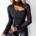 2026 European And American Spring New Style Elegant Slim-Fit Lace Patchwork Irregular Long-Sleeve T-Shirt_ecoleips.com