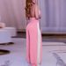 Women's Solid Color Button Top & Wide Leg Trousers Suit - European & American Fashion, Casual Office Outfit_ecoleips.com