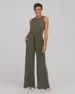 Summer 2023 Women's Sleeveless Slimming Jumpsuit Solid Color Versatile Tethered European American Style Foreign Trade_ecoleips.com