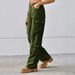 Women's Clothing New Denim Washed Multi Pocket Design Overalls Trousers Casual Pants_ecoleips.com