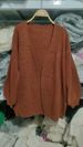 Women's Lantern Sleeves Coarse Needle Cardigans Fall And Winter New Knitted Sweaters Women's Coats Trend_ecoleips.com