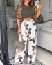 European And American Women's Clothing Independent Site Elegant Style Short-sleeve Two-piece Printed_ecoleips.com