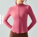 Lightweight Wind-Resistant Zip-Up Yoga Jacket For Women, Slim-Fit Long Sleeve Athletic Top For Running & Gym_ecoleips.com