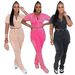 Women's Clothing Fashion Stitching Leggings Sports Suit_ecoleips.com