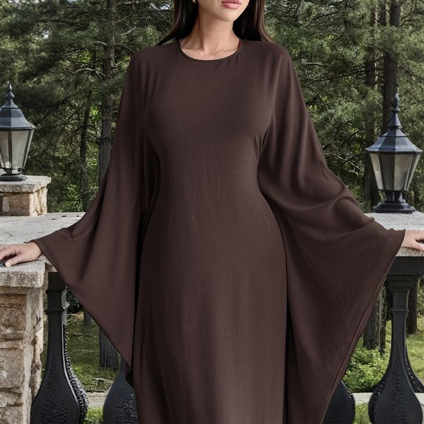 Women's Clothing Elegant Long-Sleeved Dress Solid Color Style Women's Autumn Winter Clothing For Formal & Casual For Women_ecoleips.com