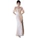 Champagne Mermaid Evening Gown For Women, Elegant Long Formal Dress For Birthday Party, Prom, Engagement, Cocktail_ecoleips.com