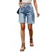 Women's Clothing New Ripped And Curled Five Point Denim Shorts And Casual Pants Are Trendy_ecoleips.com