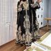 Muslim Dress Women Elegant Floral Print Belted Maxi Dress With Button Front – High Waist Long Sleeve Dress For Women_ecoleips.com