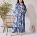 Plus-Size Print Suit Set – Modest Long Sleeve Top & Palazzo Pants For Women (0XL-4XL) | Fashion Breathable & Ethnic Elegance_ecoleips.com