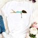 European And American Cross-border Foreign Trade Women's Clothing, Colorful Wine Glass Print Round-neck Short-sleeve_ecoleips.com