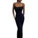 Women's Clothing Skims Solid Color Sexy Slim Peach Hip Sling Summer Dress_ecoleips.com