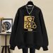 Women's Crew Neck Sweatshirt Pure Cotton Fleece Lined Thickened Casual Loose Fit Pullover Top for Spring Autumn Winter_ecoleips.com