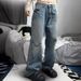 European And American Foreign Trade Cross-border Supply: Plus-size Low-waist Wide-leg Printed Vintage Loose-fit Women's_ecoleips.com