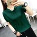 Elegant Fashion Harajuku Slim Fit Female Clothes Loose Casual All Match Short Sleeve T-shirts Solid Thin Style Hooded Sweatshirt_ecoleips.com