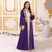 Middle Eastern Women's Muslim Beaded Lace Dress Two Piece Set Long Robe Skirt Abaya New Style Cross Border In Stock_ecoleips.com