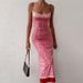 Women's Clothing Summer Printed Two Piece Suspender Backless Dress_ecoleips.com