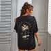 Women's Casual Round Neck Short Sleeve T-Shirt Multi-Color Fashionable Sports Top Solid Loose Fit American Style_ecoleips.com