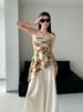 ZOEVA Sweet And Hot Girl Sexy Sleeveless Bandeau Vest Women's Summer Design Sense Wears An Irregular Waist Slimming Floral Top_ecoleips.com