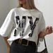 Women's Clothing 200% Pure Cotton Short Sleeve T-Shirt Flattering Print Trendy Design Casual Versatile For Couples_ecoleips.com