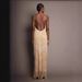 Stylish V Neck Sleeveless Tassel Decor Long Dress Fashion Cocktail Party Prom Evening Gown_ecoleips.com